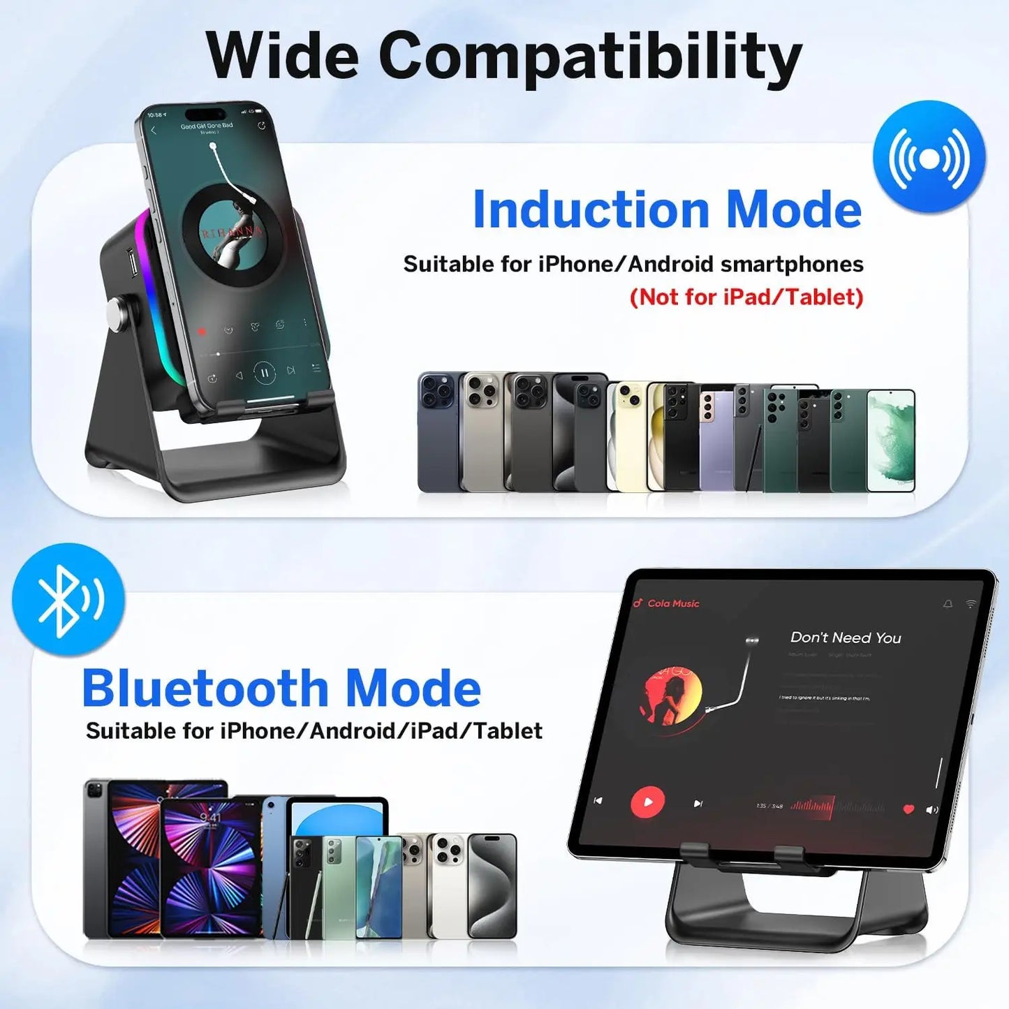 5-in-1 Wireless Induction Speaker Bluetooth